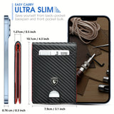 1pc Men's Ultra-thin Wallet, Simple Microfiber Rfid Blocking Double Folding Credit Card Holder