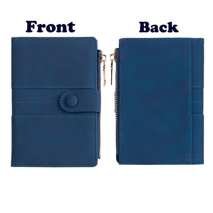 Cartera de viaje antirrobo RFID de moda: espaciosa y segura, con cierre de cremallera. Ideal para pasaporte, tarjetas bancarias, tarjetas de crédito, fotos, DNI, tarjetas SIM y cambio. Ideal para salir, regalar y para personas con problemas.