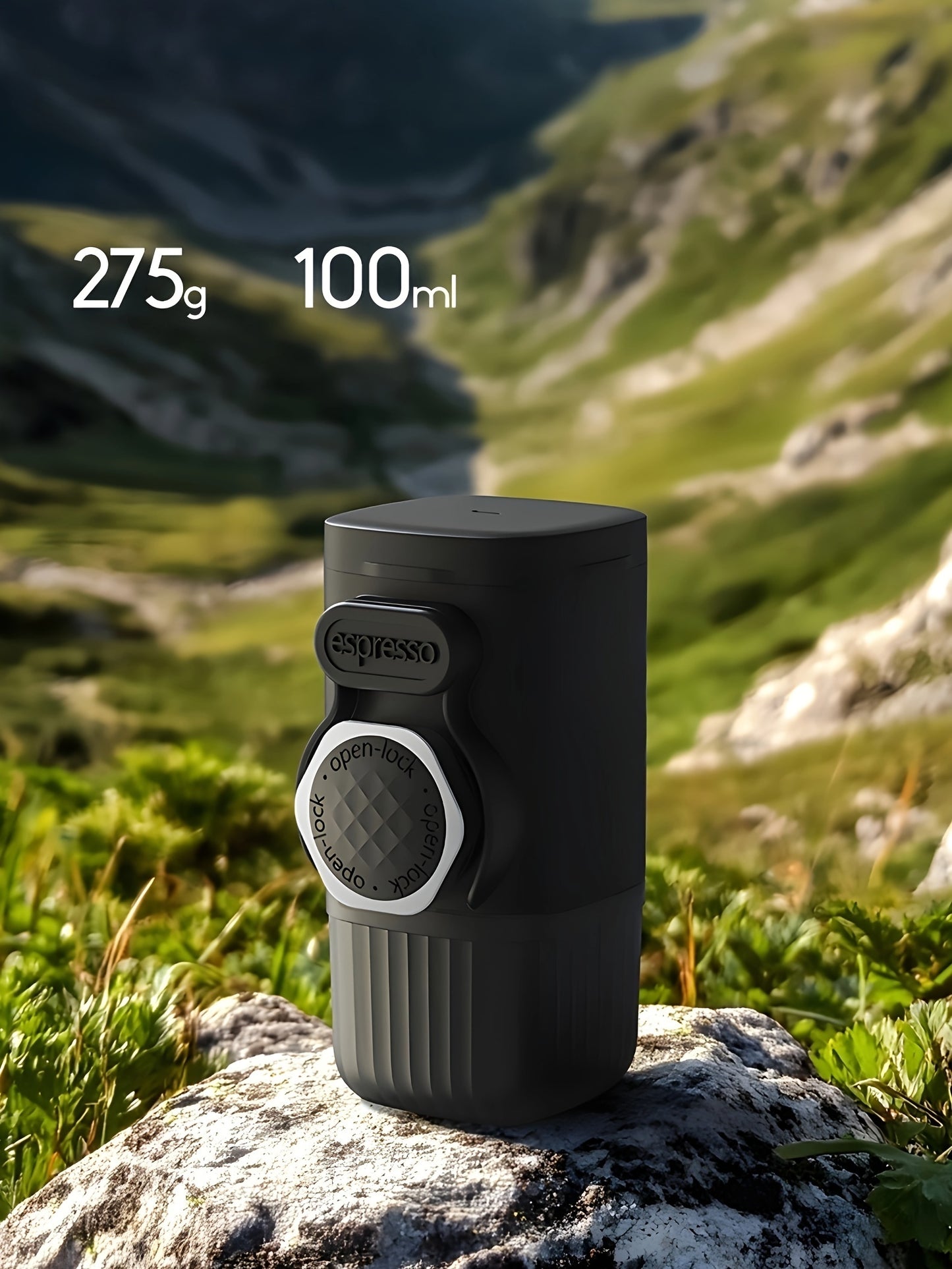 A Portable Coffee Maker with Rich Cream, a Two-In-One Machine for Capsules And Coffee Grounds, Requires No Electricity, Is Compact And Lightweight, Perfect for Travel, Cars, Desks, And Home Use, Making It a Practical Holiday