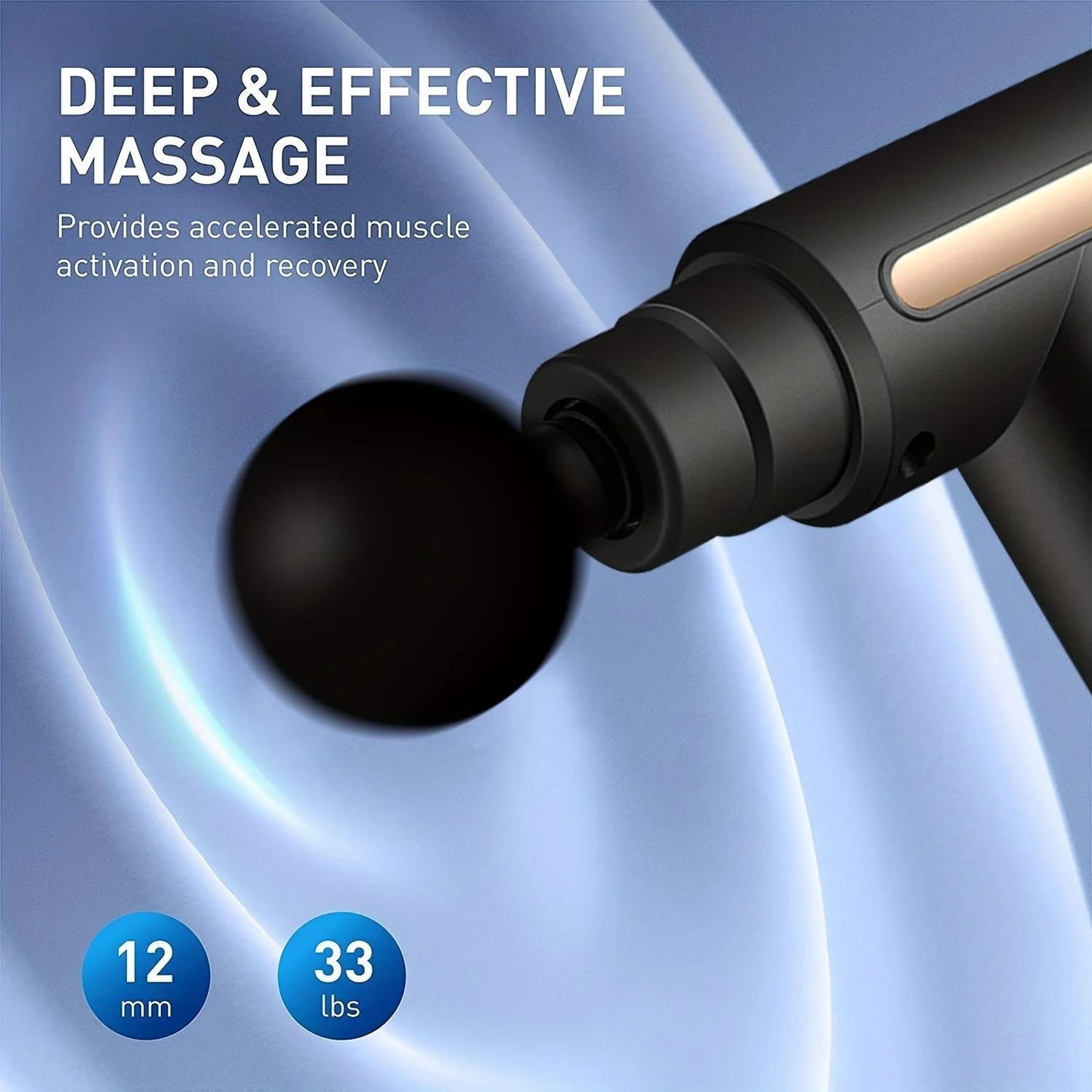 Handheld Electric Muscle Massage Gun, Deep Tissue Percussion Fascia Massager, Ultra-Quiet Brushless Motor, USB Rechargeable 1200mAh Lithium Battery, High-Efficiency Recovery Tool, with Plastic Material for Full Body, for Spor