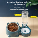 Elevated 2-in-1 Pet Feeder with Automatic Water Dispenser - Non-Slip, Tilted Stainless Steel Bowls for Cats & Dogs