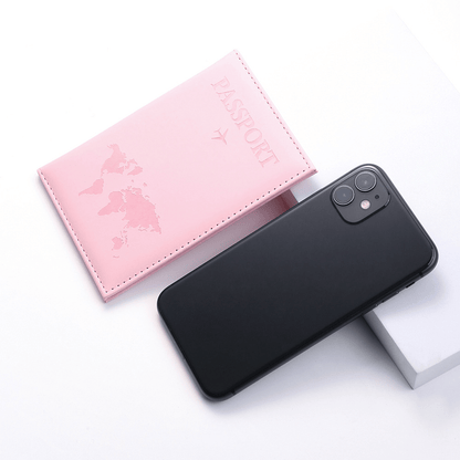 1pc Minimalist PU Leather Travel Passport Holder, Ticket Holder