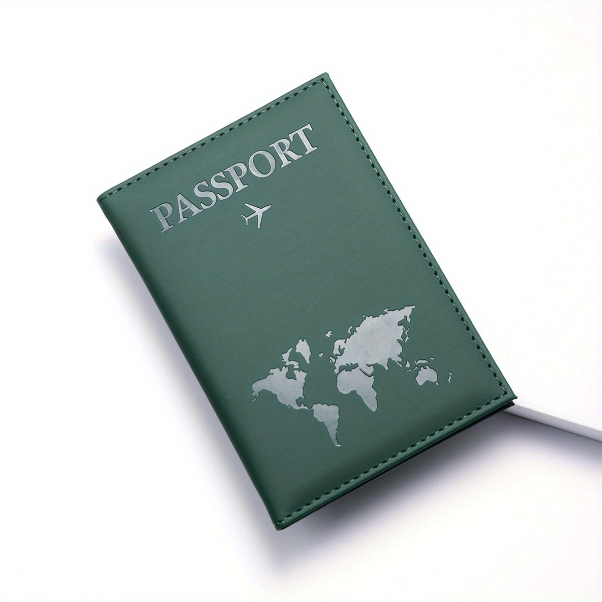 1pc Minimalist PU Leather Travel Passport Holder, Ticket Holder