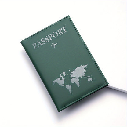 1pc Minimalist PU Leather Travel Passport Holder, Ticket Holder