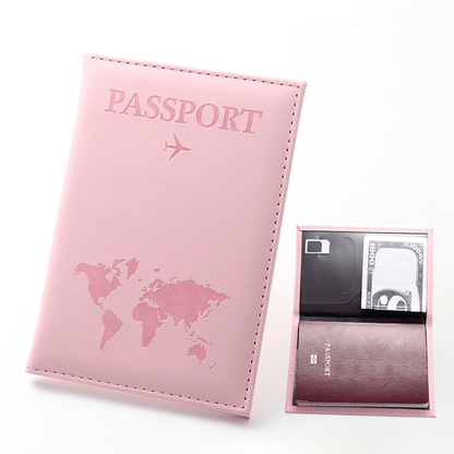 1pc Minimalist PU Leather Travel Passport Holder, Ticket Holder