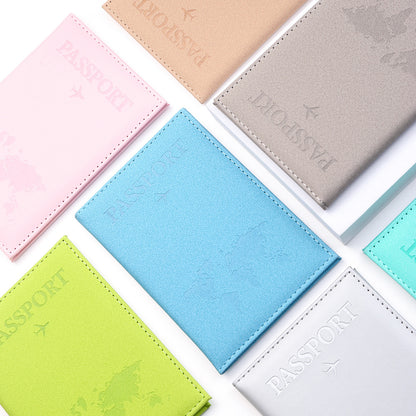 1pc Minimalist PU Leather Travel Passport Holder, Ticket Holder