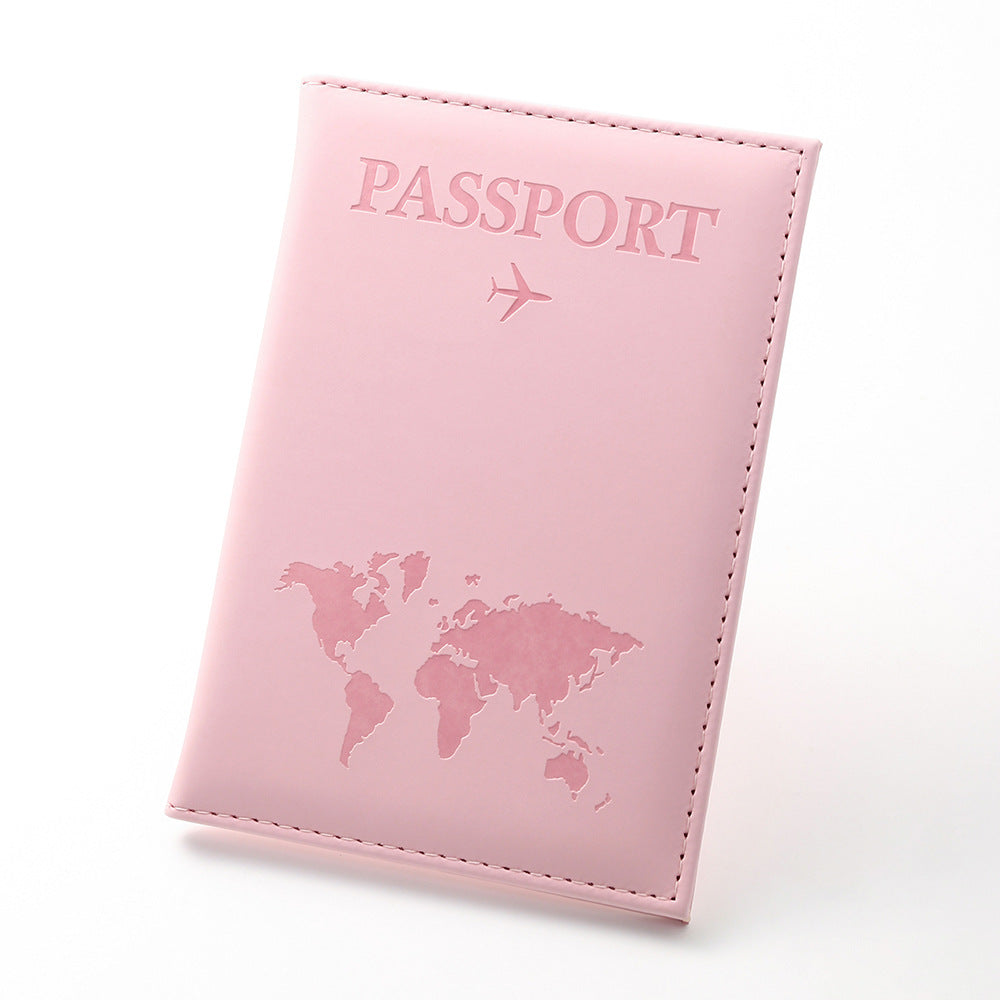 1pc Minimalist PU Leather Travel Passport Holder, Ticket Holder