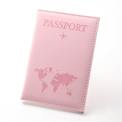 1pc Minimalist PU Leather Travel Passport Holder, Ticket Holder