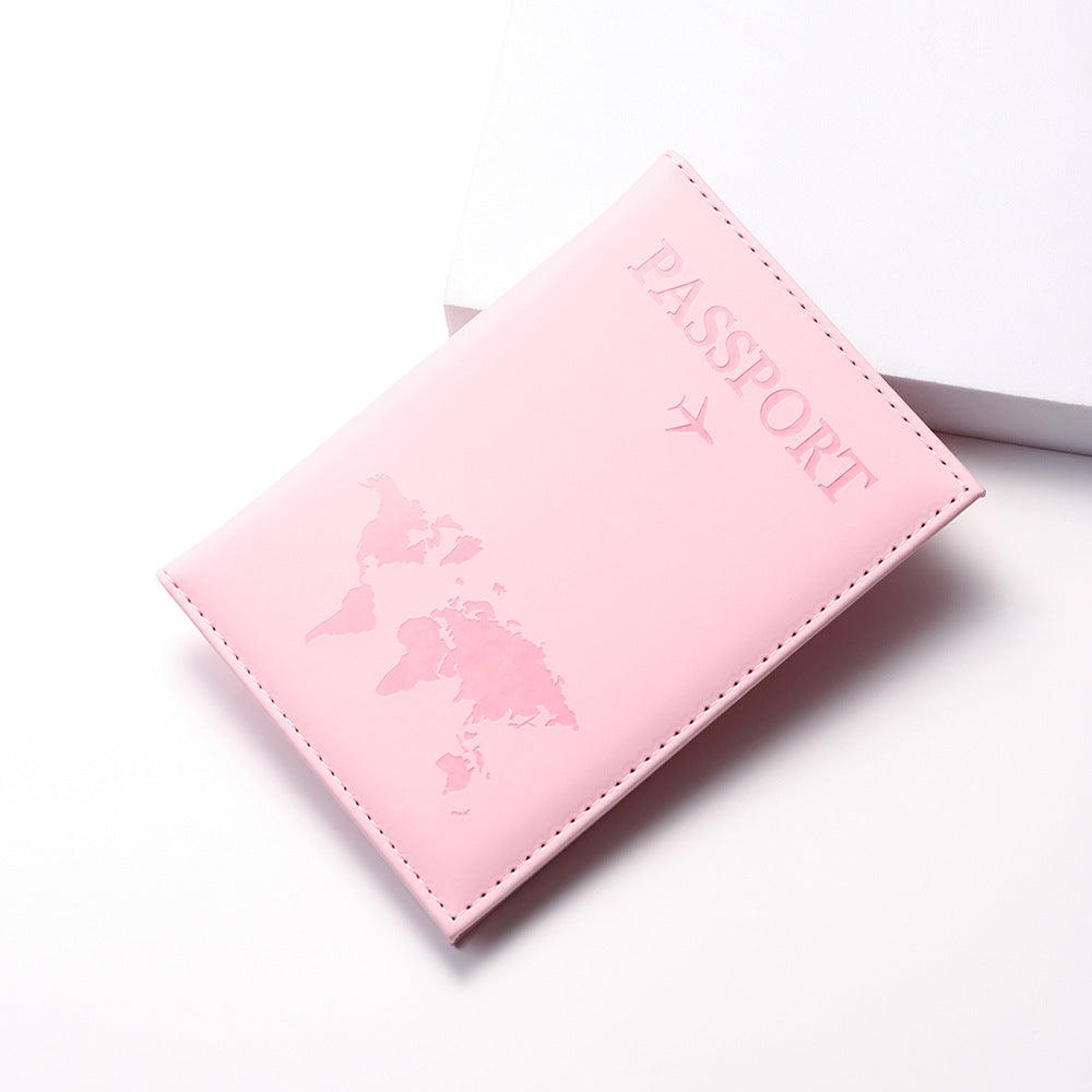 1pc Minimalist PU Leather Travel Passport Holder, Ticket Holder