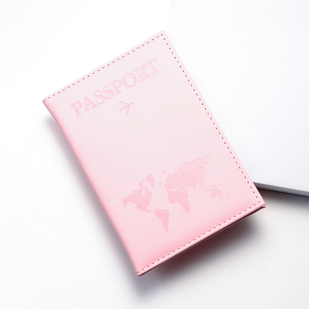 1pc Minimalist PU Leather Travel Passport Holder, Ticket Holder