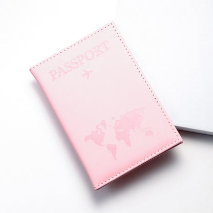 1pc Minimalist PU Leather Travel Passport Holder, Ticket Holder