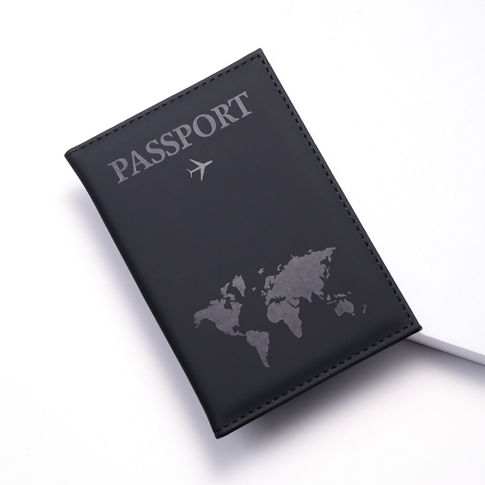 1pc Minimalist PU Leather Travel Passport Holder, Ticket Holder
