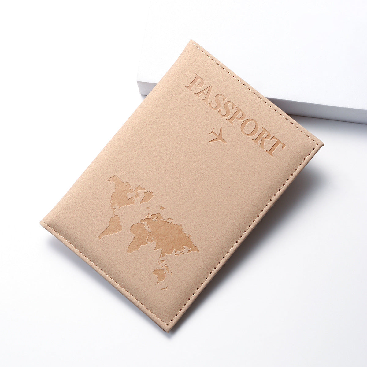 1pc Minimalist PU Leather Travel Passport Holder, Ticket Holder