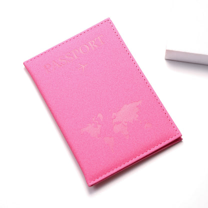 1pc Minimalist PU Leather Travel Passport Holder, Ticket Holder