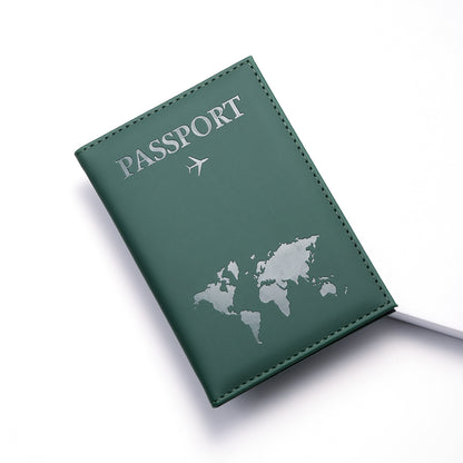 1pc Minimalist PU Leather Travel Passport Holder, Ticket Holder