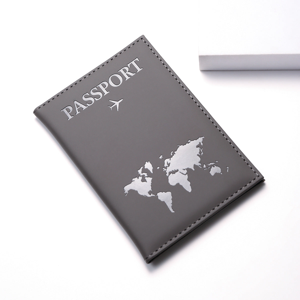 1pc Minimalist PU Leather Travel Passport Holder, Ticket Holder