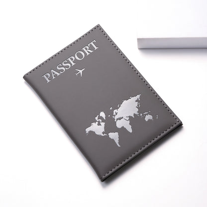 1pc Minimalist PU Leather Travel Passport Holder, Ticket Holder