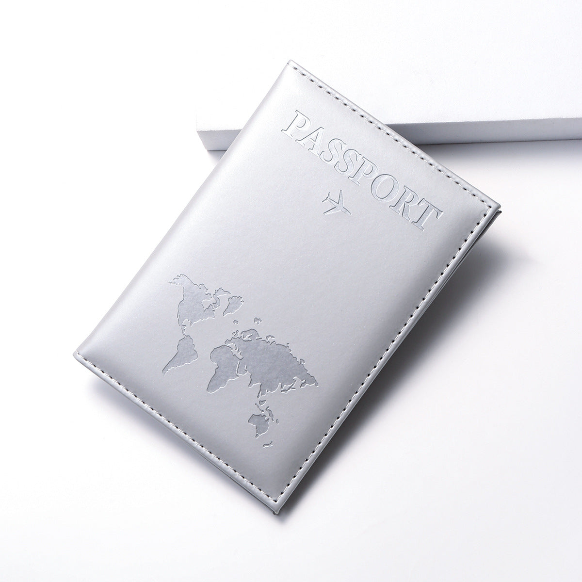 1pc Minimalist PU Leather Travel Passport Holder, Ticket Holder