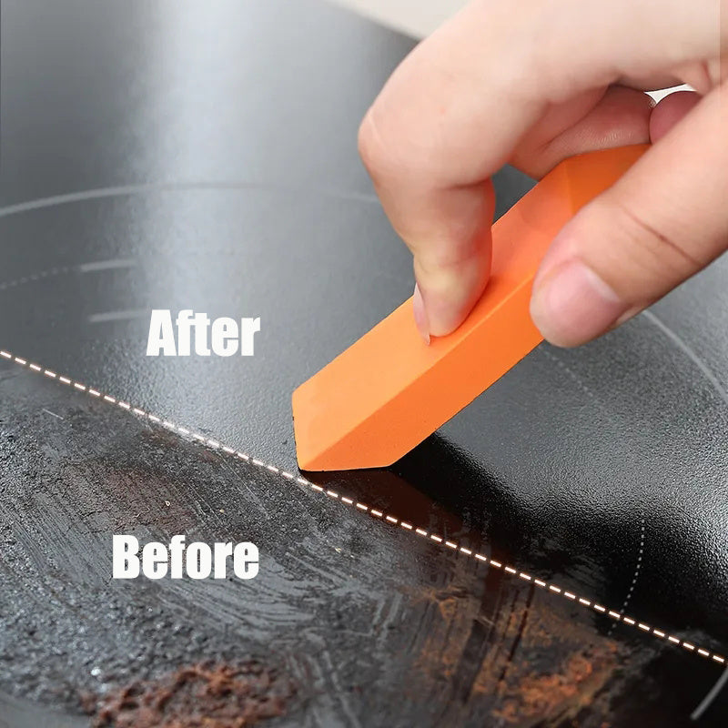 1pc Scale Eraser Bathroom Glass Rust Removal Rubber Eraser Household Kitchen Cleaning Tools for Pot Scale Rust Brush