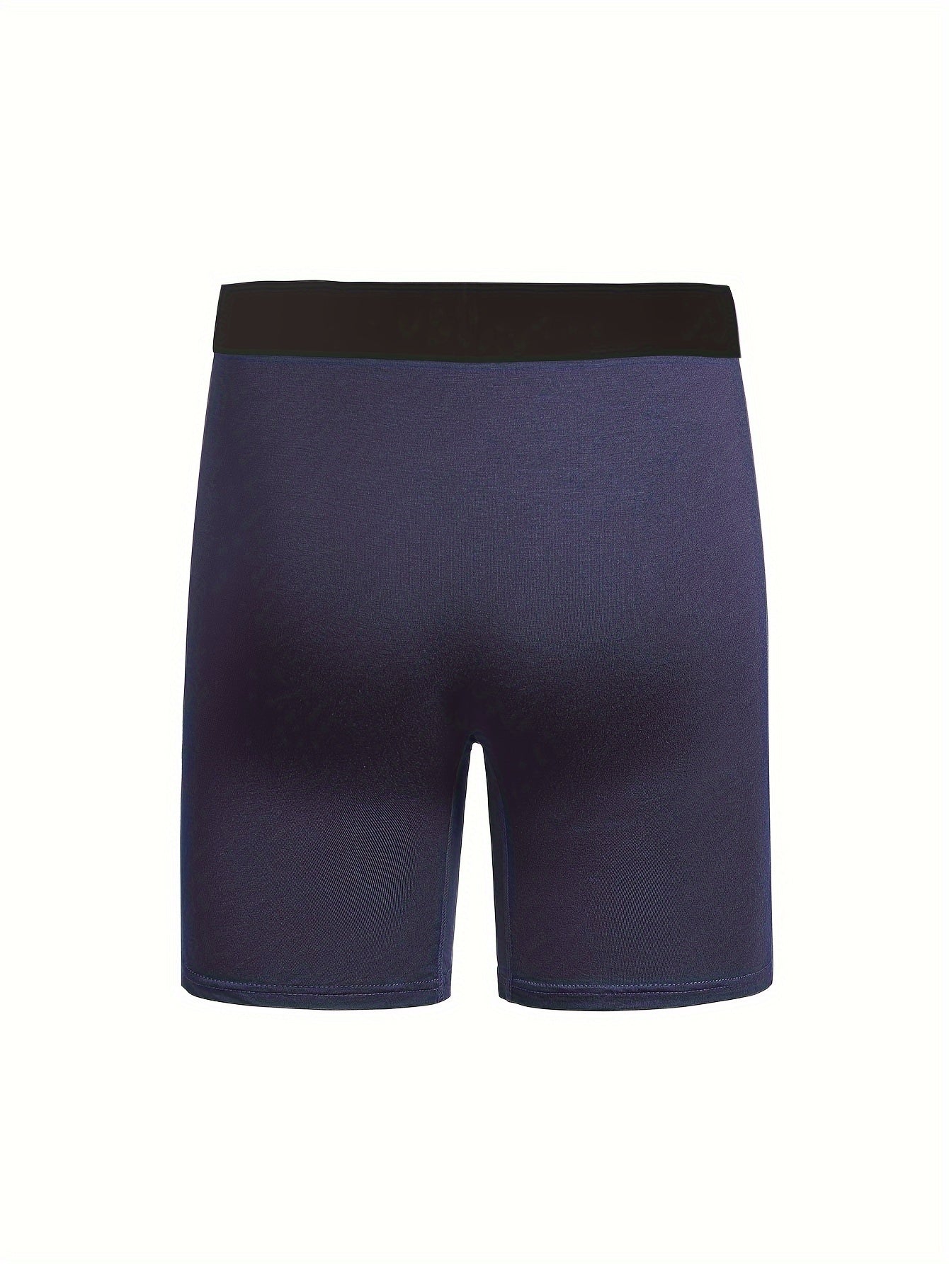 3pcs Men's Modal Long Boxer Briefs - Stretchy, Breathable &amp; Comfort Fit Underwear, Machine Washable