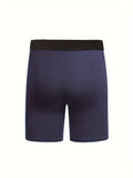 3pcs Men's Modal Long Boxer Briefs - Stretchy, Breathable &amp; Comfort Fit Underwear, Machine Washable