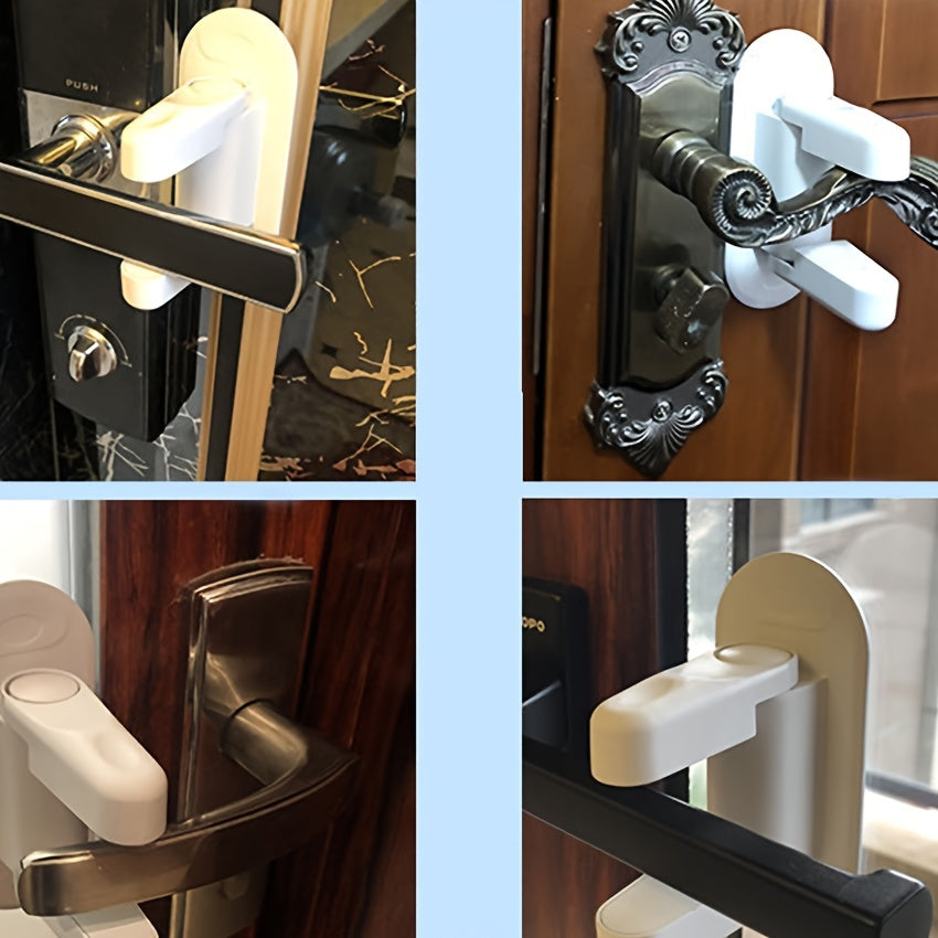 1pc Safety Door Opening Protection Lock Handle Safety Lock Anti-Theft- No Tools Required!