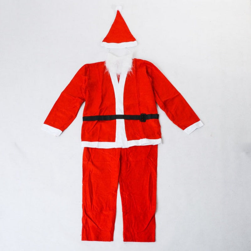 7PCS, Santa Claus Costumes Adult Christmas Costumes Men's And Women's Christmas Costumes Santa Claus Play Christmas Halloween Costumes