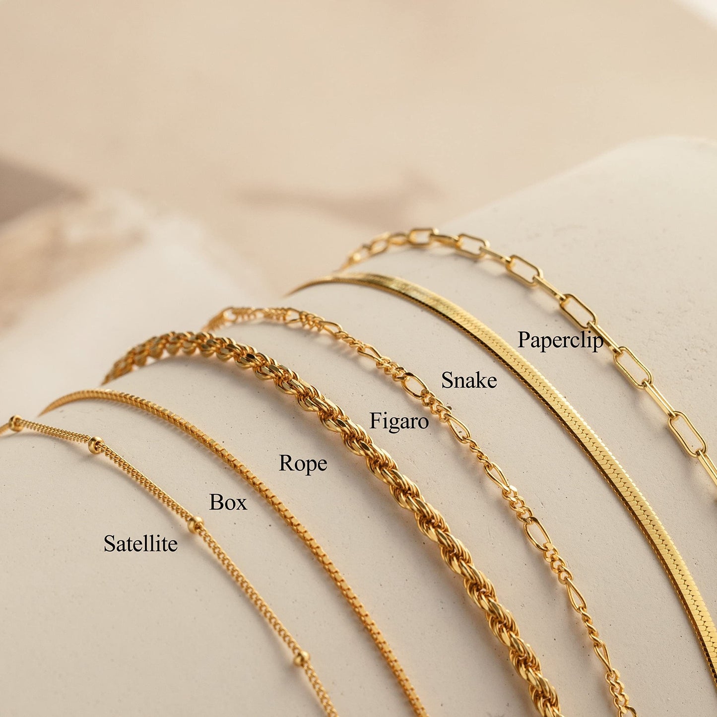 6-piece Fine Alloy Chain Bracelet Set Simple Women's Bracelet Jewelry Decoration Bead Quantity 5-9 Pieces