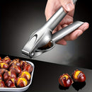 Stainless Steel Nutcracker - Versatile Chestnut, Walnut & Dried Fruit Opener for Home, Outdoor Picnics & Commercial Use