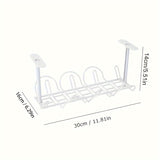 1pc Under Desk Cable Management Tray Home Living Room Storage Rack Wire Cord Power Strip Adapter Organizer Shelf For Offices