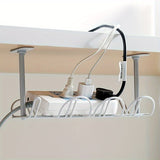 1pc Under Desk Cable Management Tray Home Living Room Storage Rack Wire Cord Power Strip Adapter Organizer Shelf For Offices