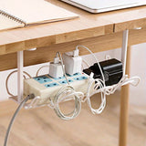 1pc Under Desk Cable Management Tray Home Living Room Storage Rack Wire Cord Power Strip Adapter Organizer Shelf For Offices