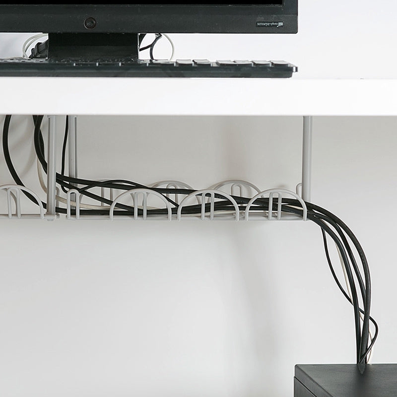 1pc Under Desk Cable Management Tray Home Living Room Storage Rack Wire Cord Power Strip Adapter Organizer Shelf For Offices