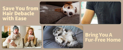 Pet Hair Remover - Lint Roller For Pet Hair - Cat And Dog Hair Remover For Couch, Furniture, Carpet, Car Seat, Reusable Roller W/Self-Cleaning Base - Upgraded Animal Fur Removal Tool
