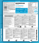 Magnesium Complete 400 Mg Per Serving, 5 Sources of Magnesium Bisglycinate, Citrate, Malate, Pidolate, Carbonate, Gluten-Free And Non-Gmo Magnesium Supplement Tablets, Premium Quality Vitastrong