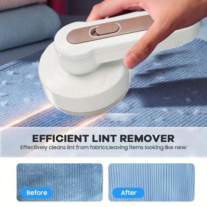 1pc USB Rechargeable Fabric Shaver - Electric Lint and Pilling Remover with Pink Accents, 500mAh Lithium Battery, Portable Sweater Defuzzer for Clothes, Bedding, Furniture, Carpet, Sofa - Essential Cleaning Gadget, Lint Remov