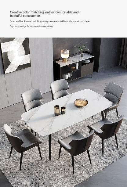 UVR Light Luxury Exquisite Dining Chair Nordic Modern Simple High-grade Cushion Thickened Comfortable Backrest Chair Household