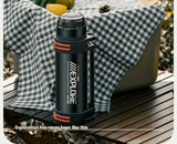 NRMEI Large Stainless Steel Insulated Water Bottle - 1L/2L/3L Capacity, Portable & Durable for Outdoor Activities, Travel, and Construction Sites