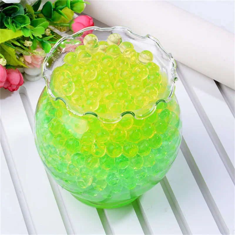 170 pçs/1 saco de cristal solo hidrogel gel polímero contas de água flor/casamento/decoração maison crescente bolas de água grande decoração para casa