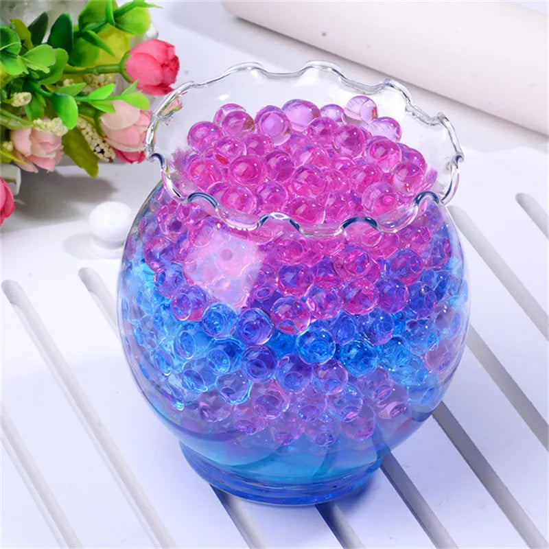 170pcs/1bag Crystal Soil Hydrogel Gel Polymer Water Beads Flower/Wedding/Decoration Maison Growing Water Balls Large Home Decor 
