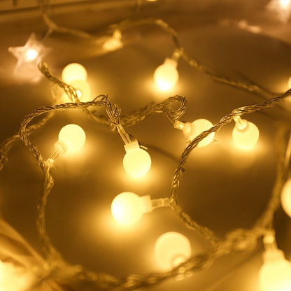 1pc, Sphere String Lights, Battery Operated Indoor Fairy Lights, For Indoor & Outdoor, Party, Wedding And Holiday Decorations New Year Warm White