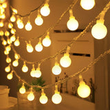 1pc, Sphere String Lights, Battery Operated Indoor Fairy Lights, For Indoor &amp; Outdoor, Party, Wedding And Holiday Decorations New Year Warm White