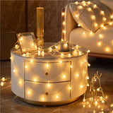 1pc, Sphere String Lights, Battery Operated Indoor Fairy Lights, For Indoor &amp; Outdoor, Party, Wedding And Holiday Decorations New Year Warm White