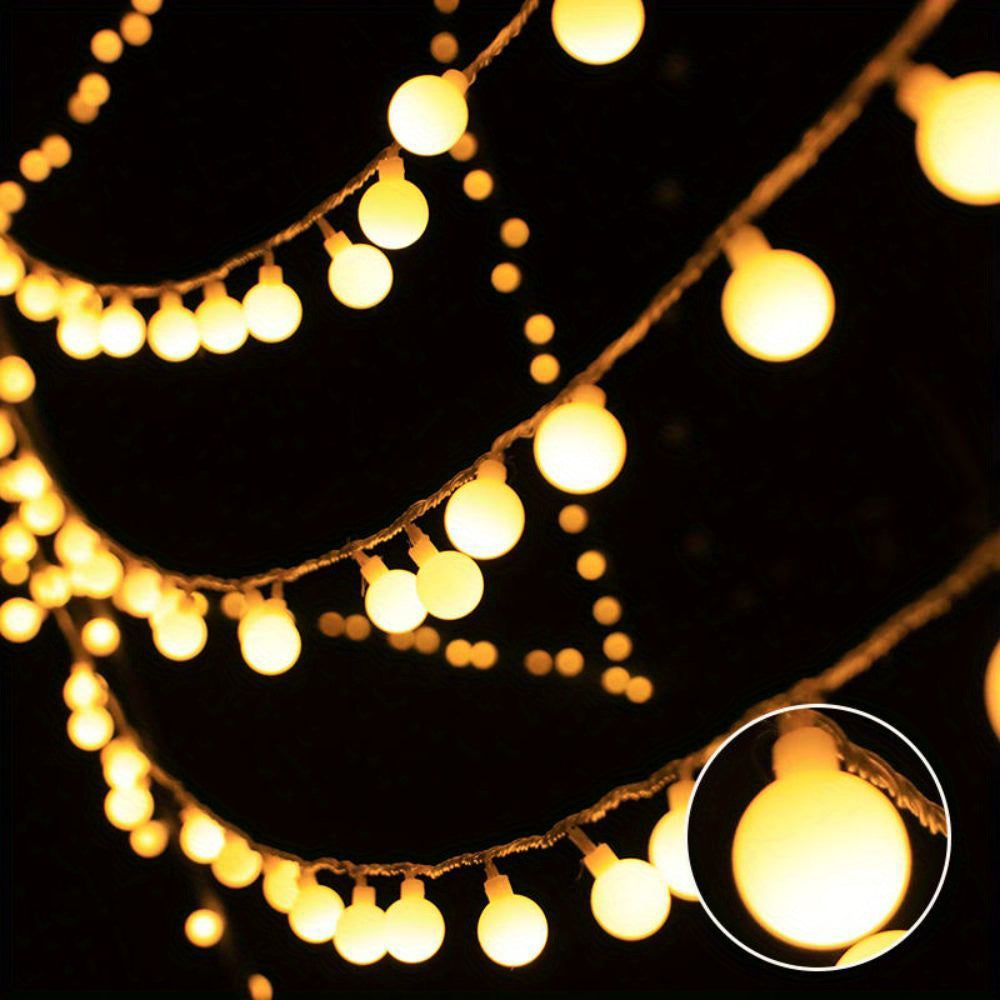 1pc, Sphere String Lights, Battery Operated Indoor Fairy Lights, For Indoor &amp; Outdoor, Party, Wedding And Holiday Decorations New Year Warm White