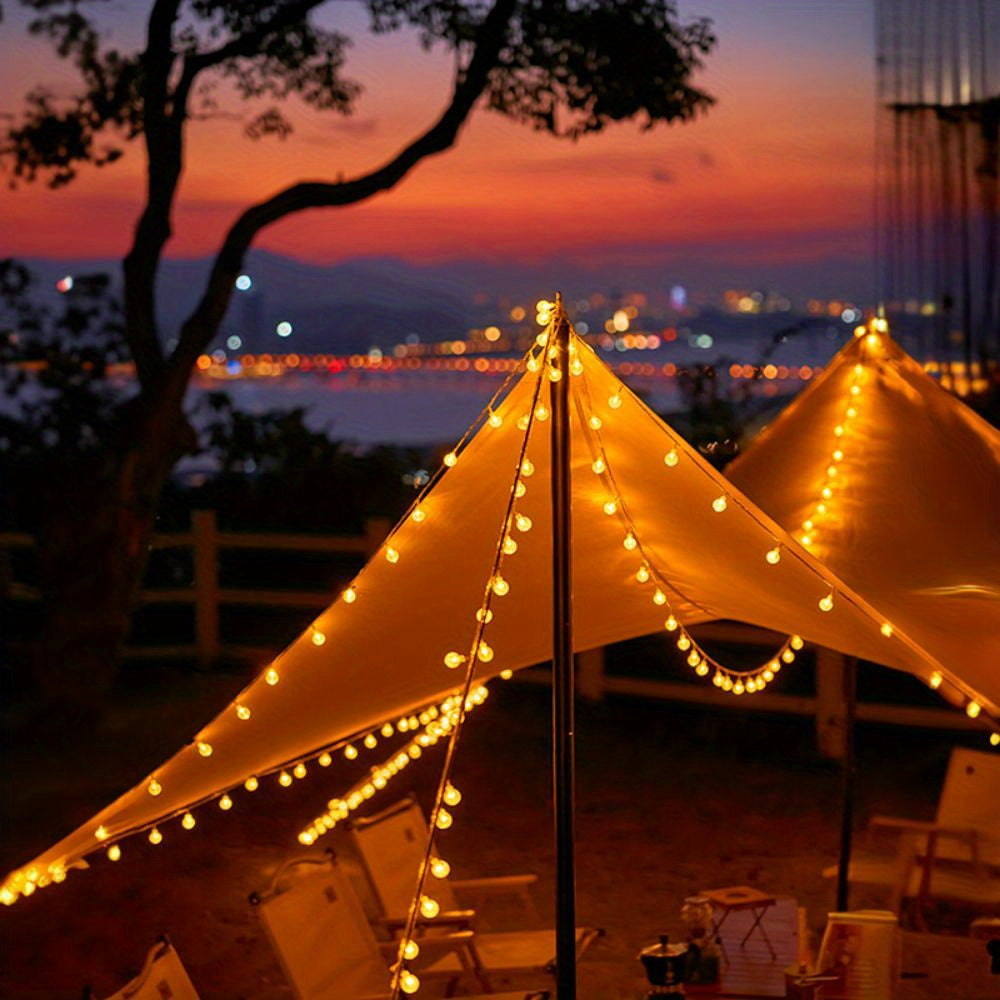 1pc, LED Bubble Ball String Lights, Battery Operated Indoor Fairy Lights, For Indoor Outdoor, Party, Wedding and Holiday Decorations New Year