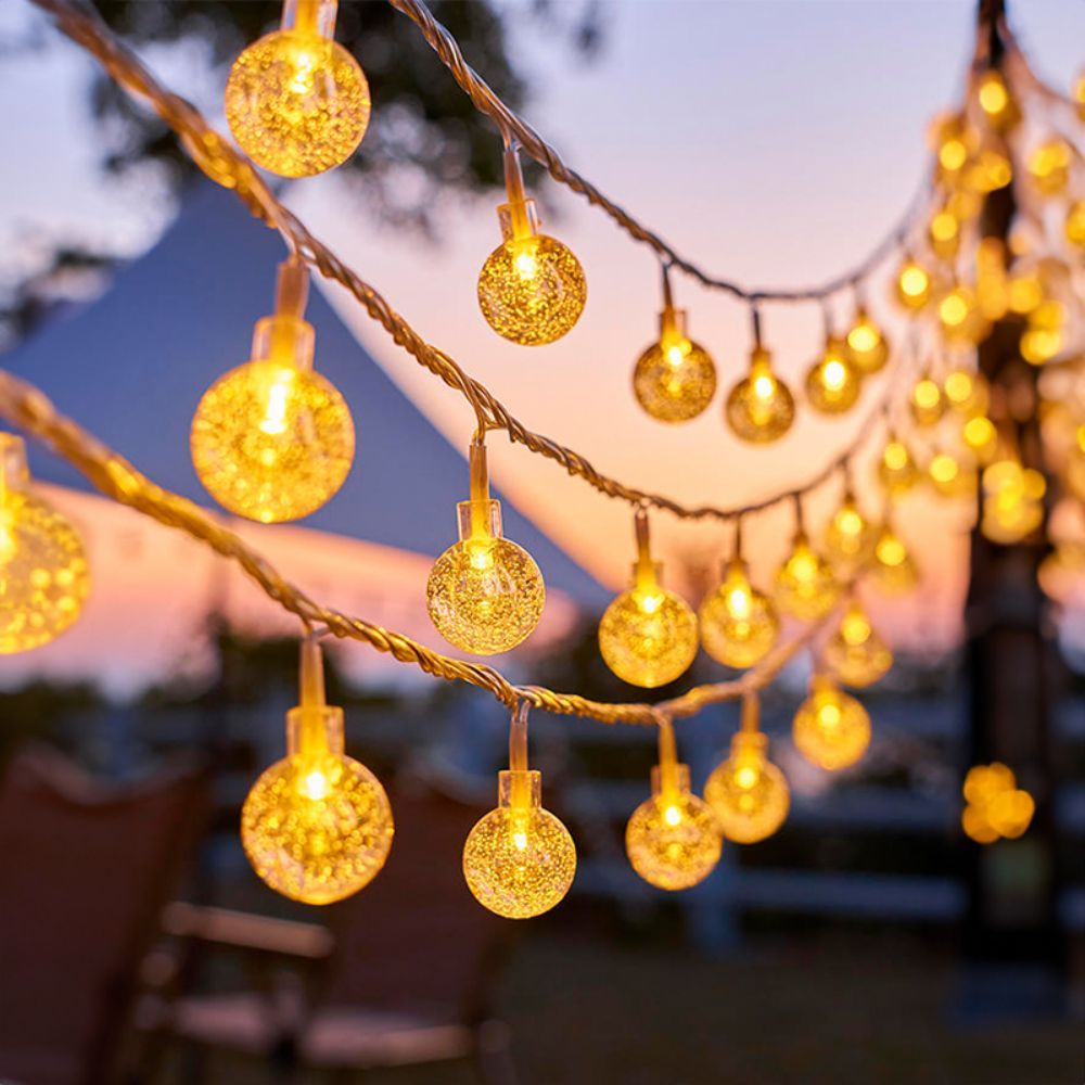 1pc, LED Bubble Ball String Lights, Battery Operated Indoor Fairy Lights, For Indoor Outdoor, Party, Wedding and Holiday Decorations New Year