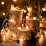 1pc, LED Bubble Ball String Lights, Battery Operated Indoor Fairy Lights, For Indoor Outdoor, Party, Wedding and Holiday Decorations New Year
