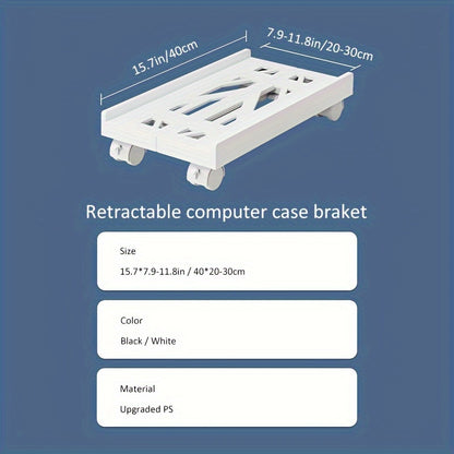 1 Universal Bracket, PC Host Bracket, Office Computer Host Bracket, Printer Tray, Removable Tray, Retractable CPU Tray, Trial Use For Computers, Printers, Air Purifiers, Small Appliances