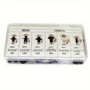 100 clips de fijación para coche, herramientas de desmontaje, seis tamaños populares de clips para molduras de puertas y remaches de parachoques.