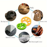 2 quitapelos para mascotas, accesorio para lavadora, quitapelusas para gatos y perros, reutilizable para secadora, recogedor de ropa.